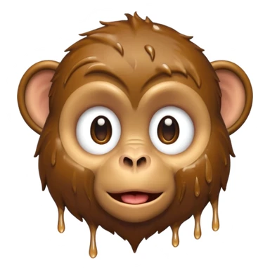 a wet monkey from head to toes sticker