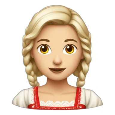 A Polish woman with a typical Polish dress sticker