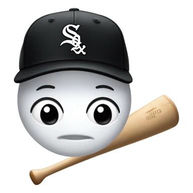 Chicago white Sox cap and bat  sticker