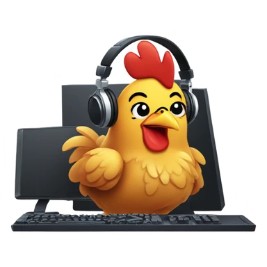 Chicken nugget gamer  sticker
