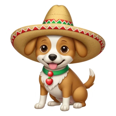 mexican hat dog sticker