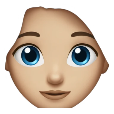 Brown hair blue eyes girl sticker