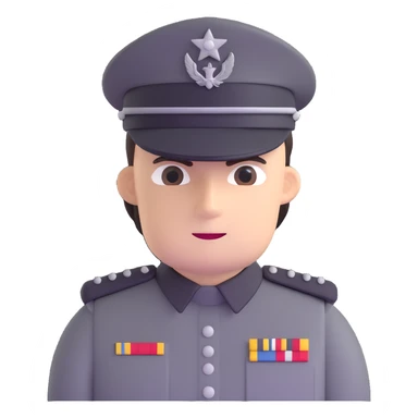 Imperial officer with rank insignia and olive-gray uniform from Star Wars sticker