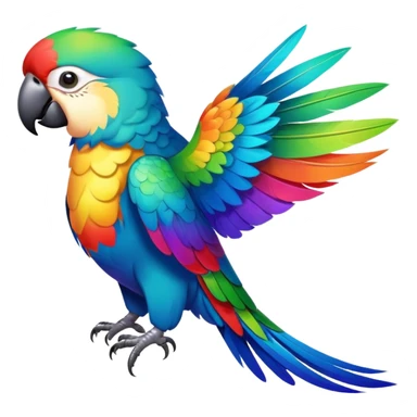 colorful parrot sticker