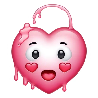 Melting hearts sticker