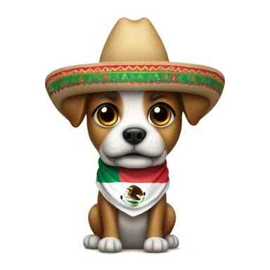 Dog with a Mexican flag sticker