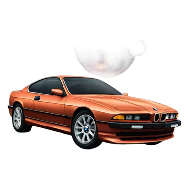 BMW 840i coupe in space  sticker