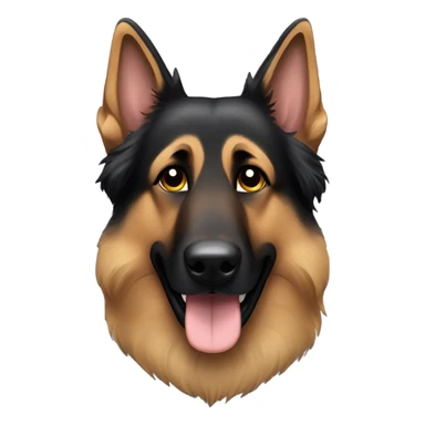 Long hair dark German shepherd sticker
