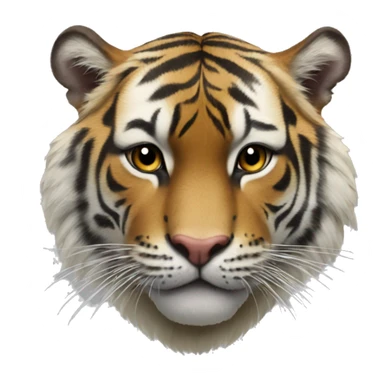 Una tigre che tiene in mano un cuore sticker