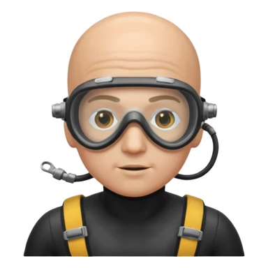 PATOGER le plongeur sous marin qui n'a pas de cheveux sticker