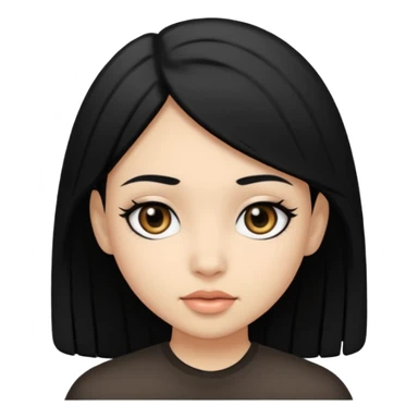okay now change the hair and eye color to black sticker