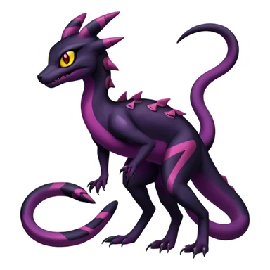 Salazzle-Salandit-Umbreon-Fakémon-hybrid-creature (full body)  sticker