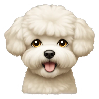 Bichon frise in beige sticker