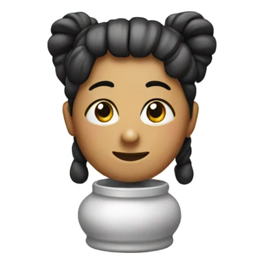 Salt shaker with pigtails sticker