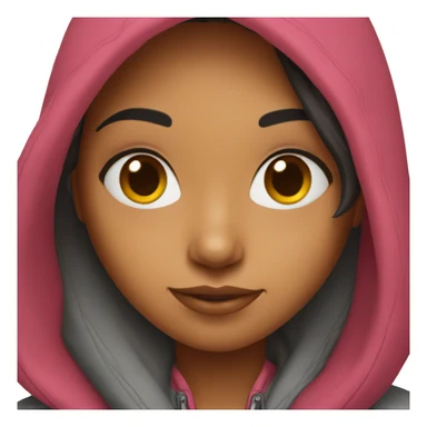 an indian american girl in a hoodie sticker