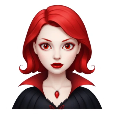 red face women Vampire sticker