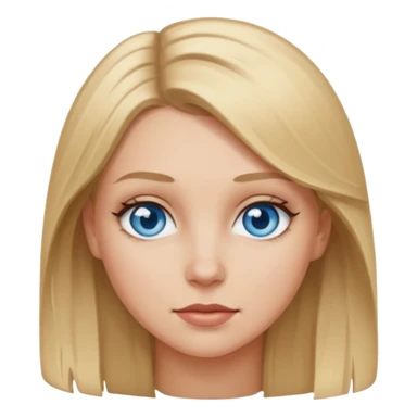 dirty blonde haired white girl with blue eyes sticker