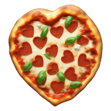 hear shaped pizza sticker