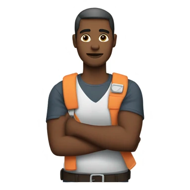 Man with arm sling sticker