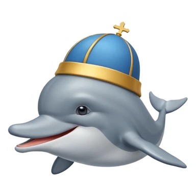 Pap yönlü şapkalı yunus sticker