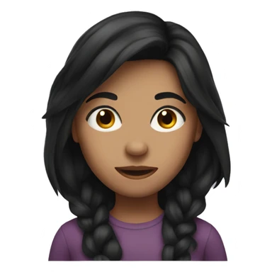 Dark hair girl sticker