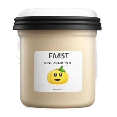 body scrub pot with label sticker