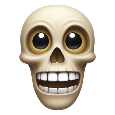 Flabbergasted skull sticker