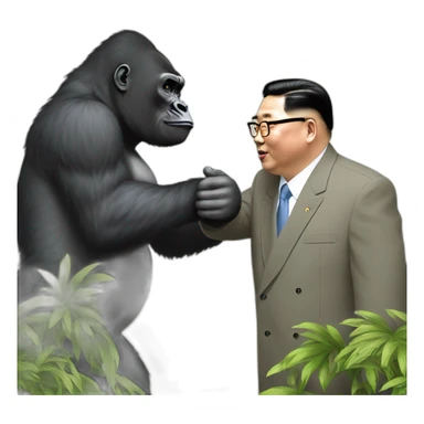 Gorilla meeting Kim yong un sticker