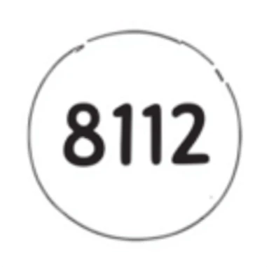 Hand-drawn circular emoji with "812" text inside sticker