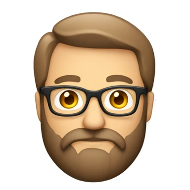 a CAUCASIAN teacher WITH BEARD reading an orange book sticker