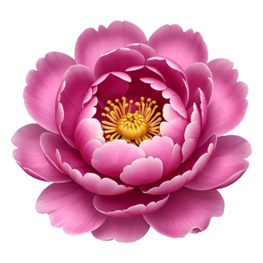 Pink peony emoji sticker