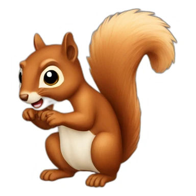 reversed squirrel sticker