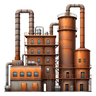factory with furnaces and boilers sticker