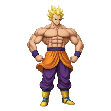 Zeno in dragon ball with muscle sticker