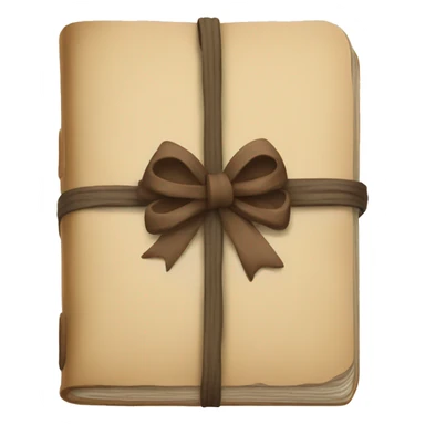 journal with bow sticker