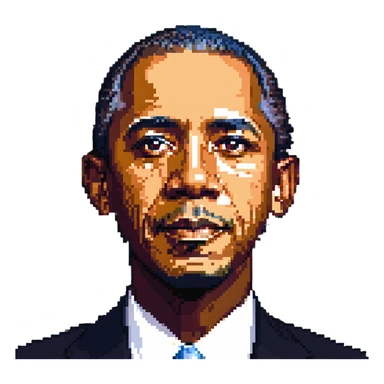 portrait of Barack Obama sticker