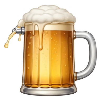 A wobbly tankard overflowing with beer sticker