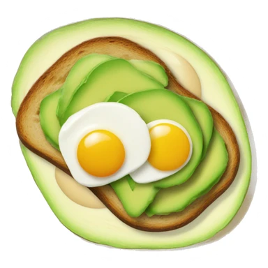Avocado toast with eggs sticker