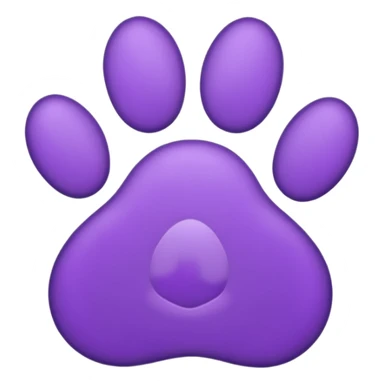 purple paw print sticker