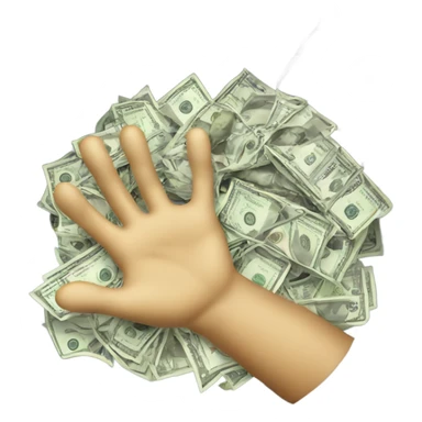 Hand throwing money down the drain sticker