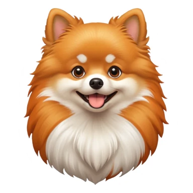 happy Pomeranian dog iOS Style sticker