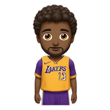 harry potter wearing lakers jerssey sticker