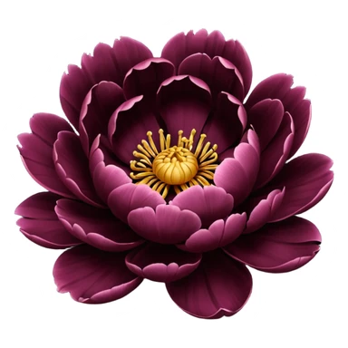 goth black peony sticker