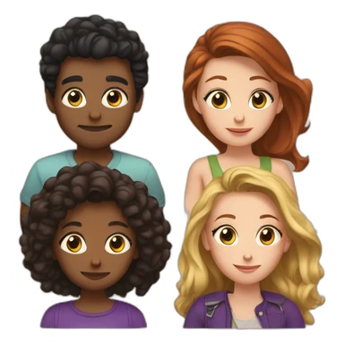 renee, rony and amy sticker