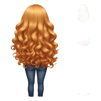 Curvy strawberry blonde rear view sticker