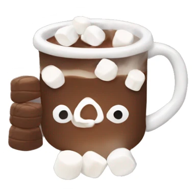 hot cocoa with marshmallows sticker