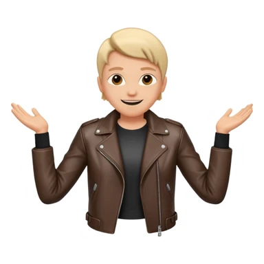 cool person shrug pose sticker