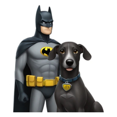 Batman and greyhound sticker