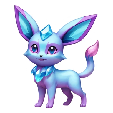 Shiny colorful Glaceon-Espeon-Pokémon sticker