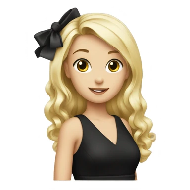 black dress with a size label on it sticker